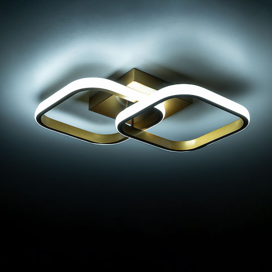 GloboStar Nora Deckenleuchte 24cm Gold mit Integrierter LED