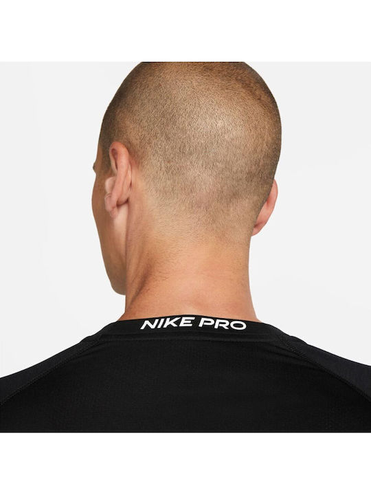 Nike Pro Warm Ανδρική Ισοθερμική Μακρυμάνικη Μπλούζα Μαύρη