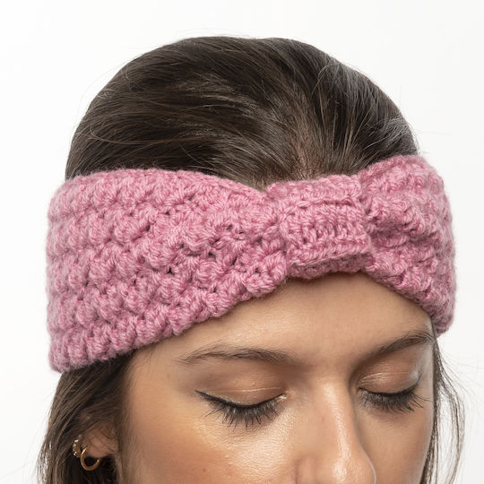 Frauen Stirnband Gestrickt in Rosa Farbe