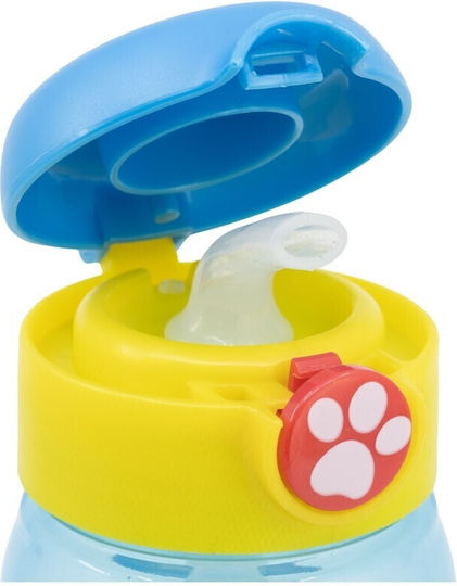 Stor Sticlă Din Plastic Pentru Copii Paw Patrol Cu Pai Multicolor 510ml
