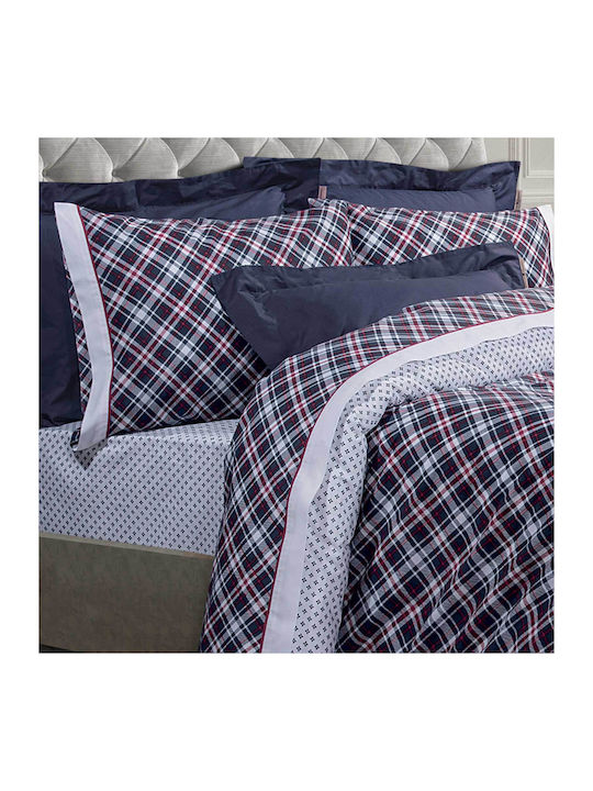 Greenwich Polo Club Duvet Cover Set Queen with 2 Pillowcases 220x240 2171 Red - White - Blue