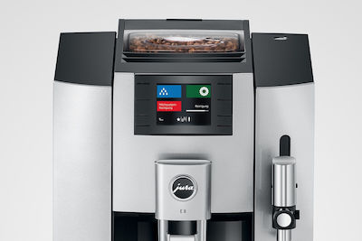 Jura E8 1450W Druck 15bar für Cappuccino mit Mühle Moonlight Silver