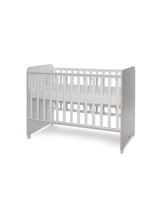 Lorelli Pătuț Bebeluși Sweet Dream White / Light Oak pentru Saltea 60x120cm