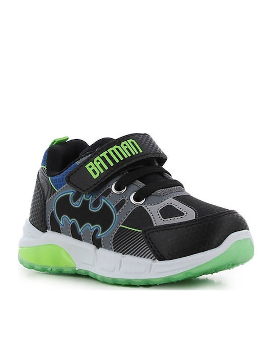Kinder Sneakers mit Klettverschluss & Lichtern Schwarz