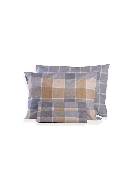 Nef-Nef Homeware Duvet Cover Set Cotton Queen with 2 Pillowcases 240x230 Coridon Yellow