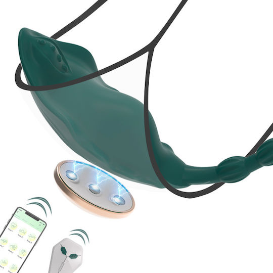 Dragon Δονητής για Ζευγάρια με Remote Control Πράσινος