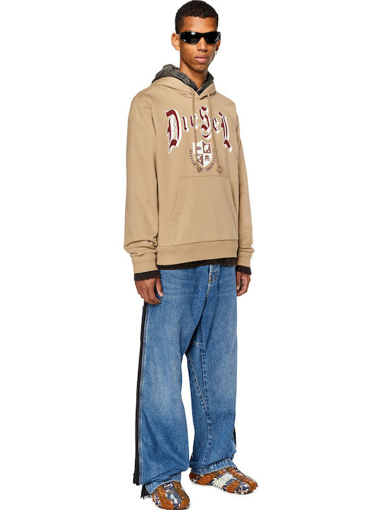 Sweatshirt with Hood Beige