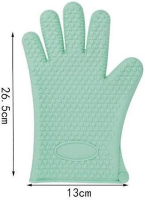 Silicone Oven Mitt Blue