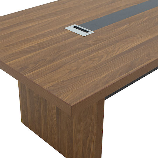 Professional Office Oscar Wooden Grey / Walnut 200x100x76cm
