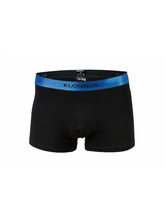 Boxershorts für Männer mit Metallic-Gummi außen Schwarz - Blau 912 Klonnus