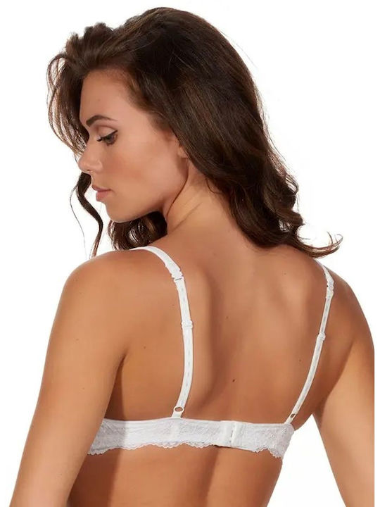 Bra Two way boost in recycled fabric and lace and multifunctional straps White After Eden