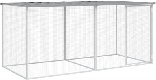 vidaXL Geflügelstall Metallisch L2.03 x B0.98 x H0.9m.