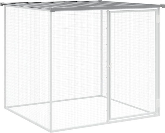 vidaXL Geflügelstall Metallisch L2.03 x B0.98 x H0.9m.