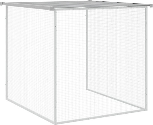 vidaXL Geflügelstall Metallisch L2.03 x B0.98 x H0.9m.