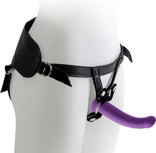 Kiotos Virgite Harness with Dildo in Purple Colour 3 Pieces