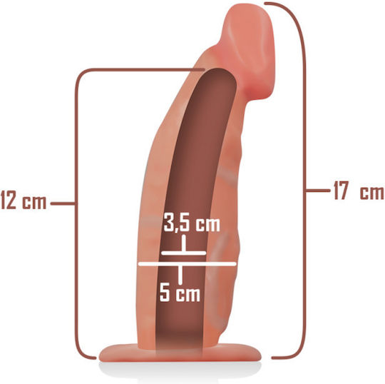 Intense Gurtzeug mit Dildo 18cm in Hautfarbe