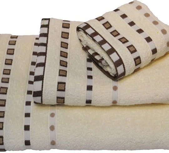 Le Blanc Кърпа за лице Пение Жакард Точки 50x90см. Крем Тегло 450гр/кв.м