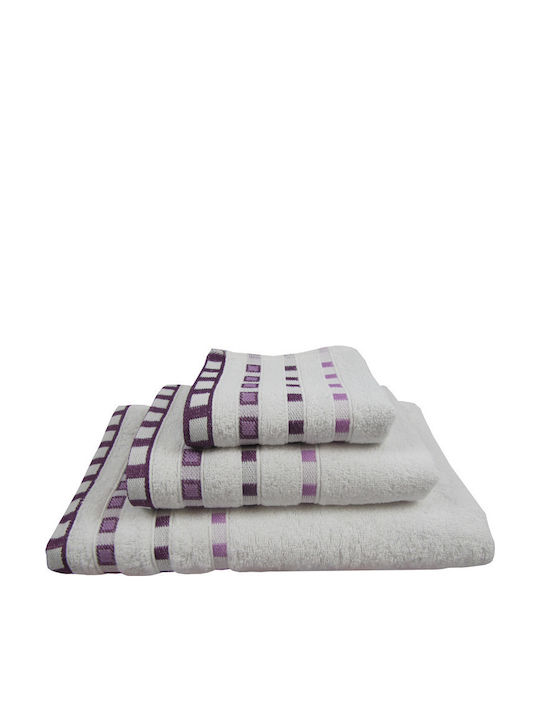 Le Blanc Facecloth Πεννιέ Ζακάρ Πουά 50x90cm. White Weight 450gr/m²