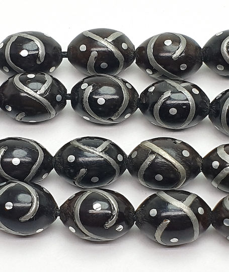 Roloi Komboloi Ebony Worry Beads Black 35cm