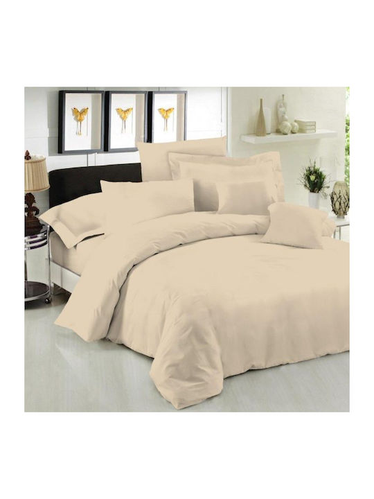 Le Blanc Sheet Super-Double with Elastic 160x200+35cm. Sand