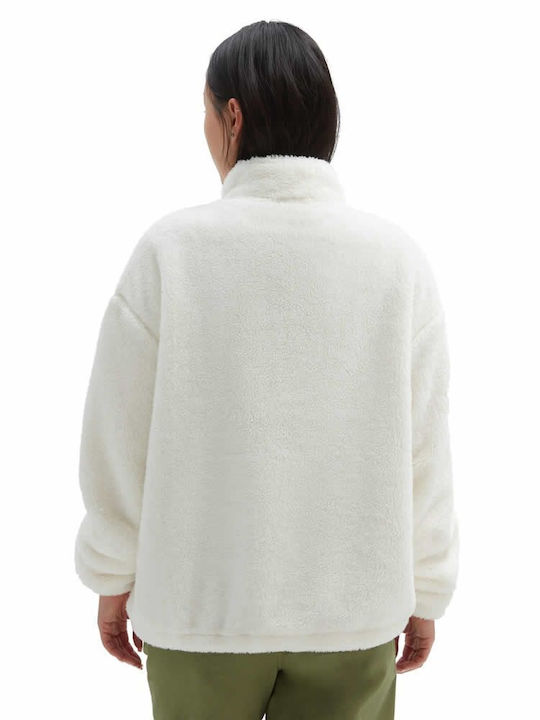 Vans Winter Women's Cotton Blouse Long Sleeve with Zipper White