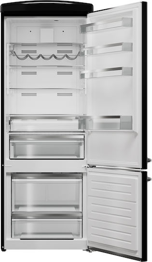 Opera Italiana Kühl-Gefrierkombination 472Es Total NoFrost H190.1xB71xT76cm. Schwarz OFRMC70N