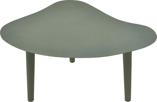 Oval Beistelltisch Metall Grün M60xB40xH30cm