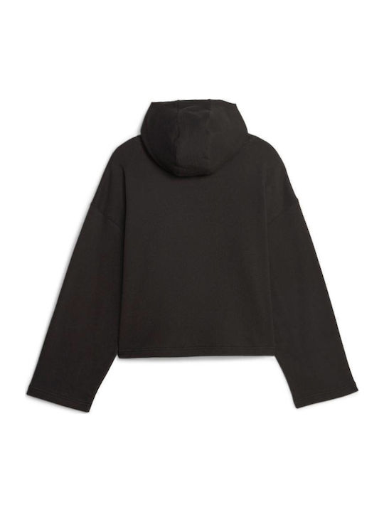 Damen Sweatshirt Kapuzen Schwarz