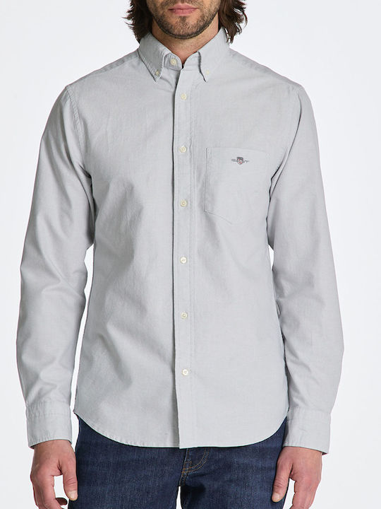 Long-sleeved Cotton Shirt Gray