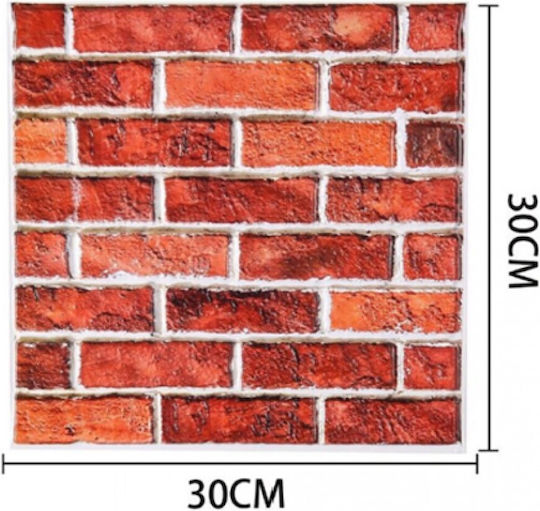 3D Πάνελ Τοίχου Αυτοκόλλητο Κόκκινο 30x30εκ. 12τμχ 3D Πάνελ Τοίχου Αυτοκόλλητο Κόκκινο 30x30εκ. 12τμχ