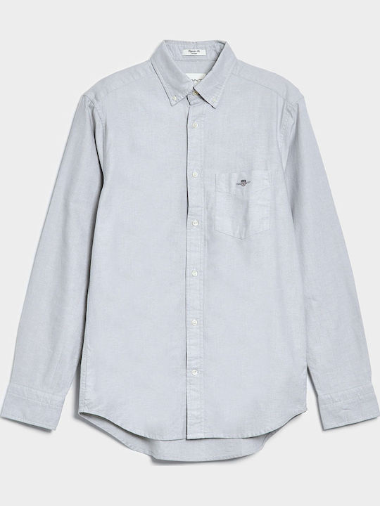 Long-sleeved Cotton Shirt Gray