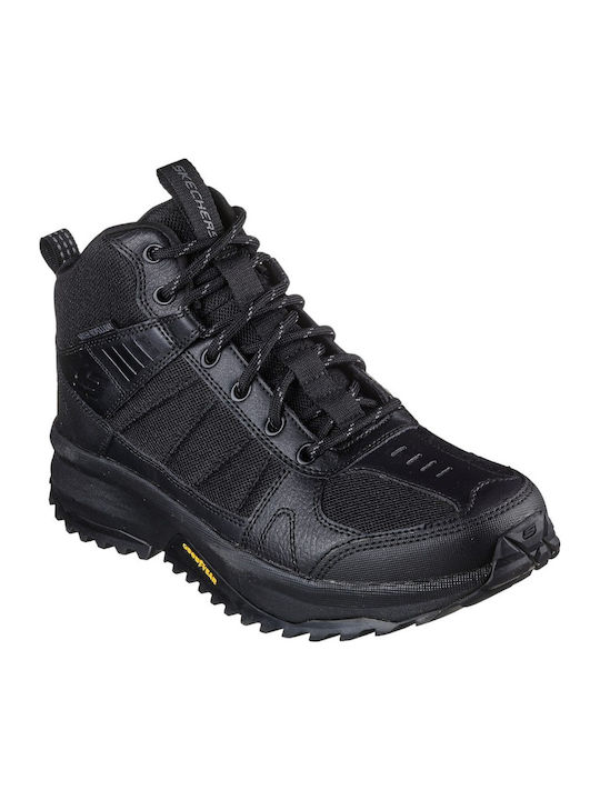 Skechers Bionic Ανδρικά Ορειβατικά Μποτάκια Αδιάβροχα Μαύρα