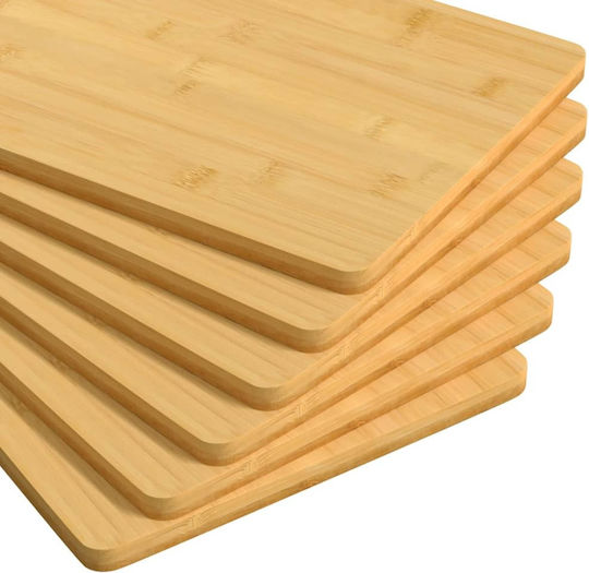 vidaXL Platou de Servire Lemn 22x14buc 6buc