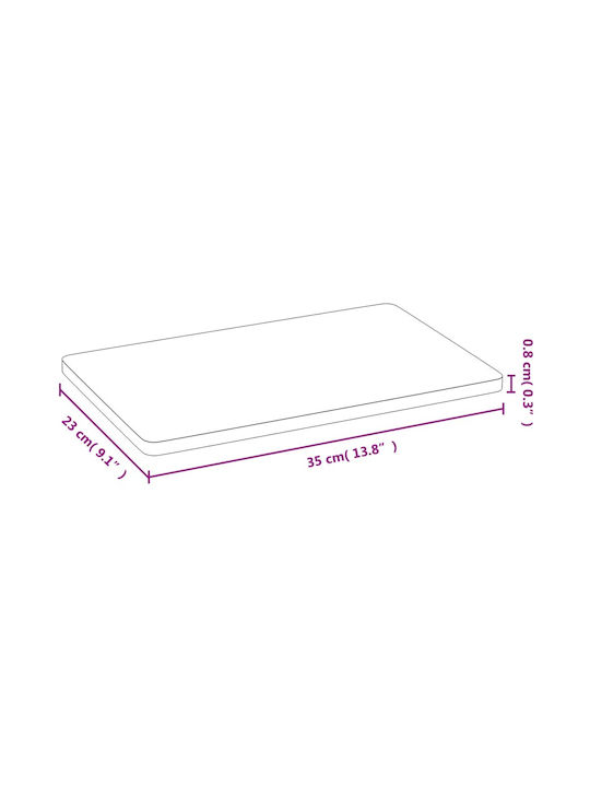 vidaXL Platou de Servire Lemn 35x23buc 6buc