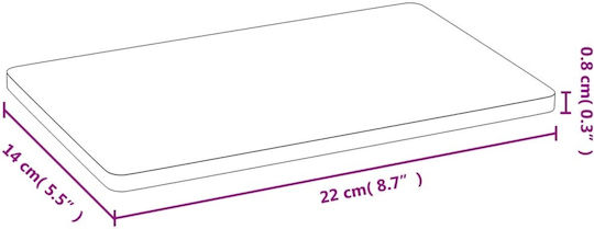 vidaXL Platou de Servire Lemn 22x14buc 6buc