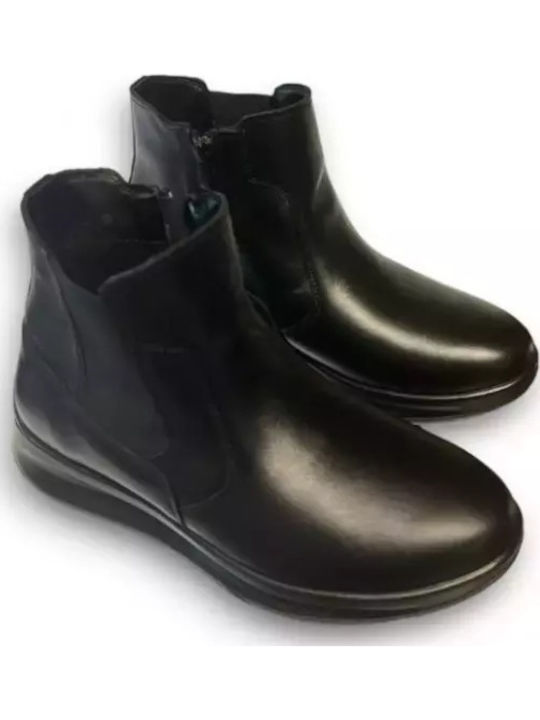 Leather Black Men's Boots Anatomical