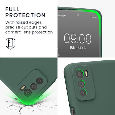 KWmobile Soft Flexible Rubber Cover Umschlag Rückseite Silikon Grün (Moto G42)