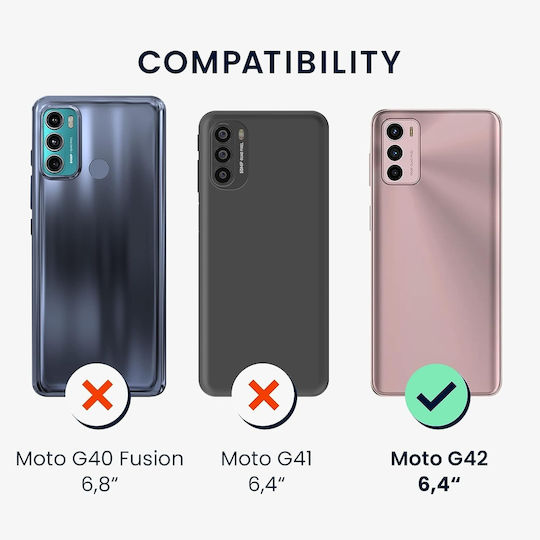 KWmobile Soft Flexible Rubber Cover Задна корица Силикон Зелен (Moto G42)