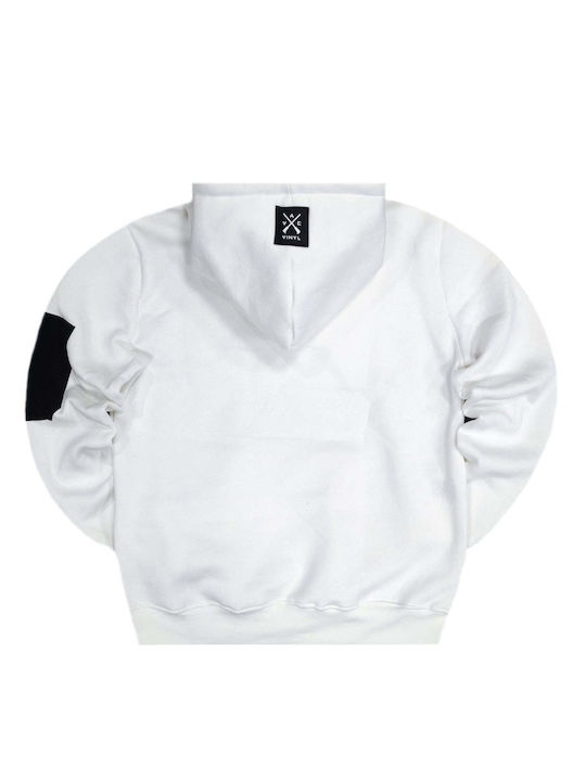 Vinyl Art Clothing Herren Sweatshirt mit Kapuze Weiß