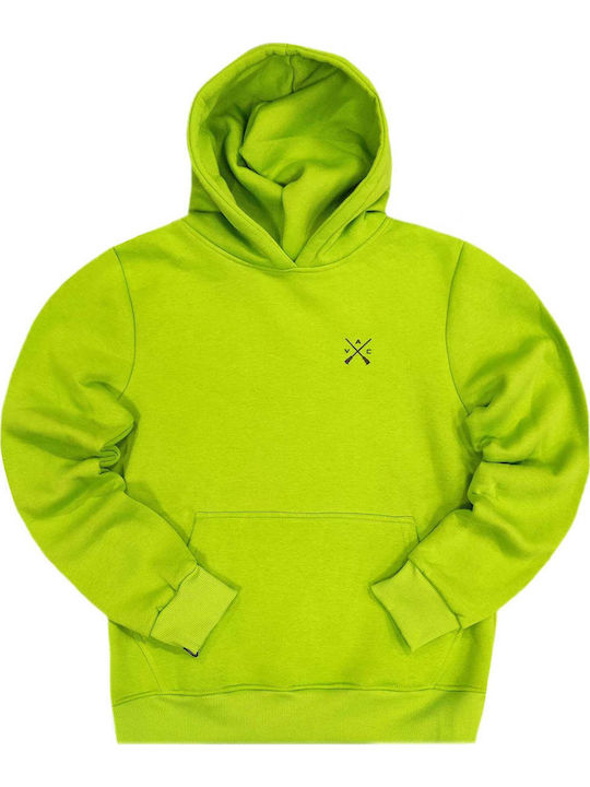 Φούτερ με Κουκούλα Green