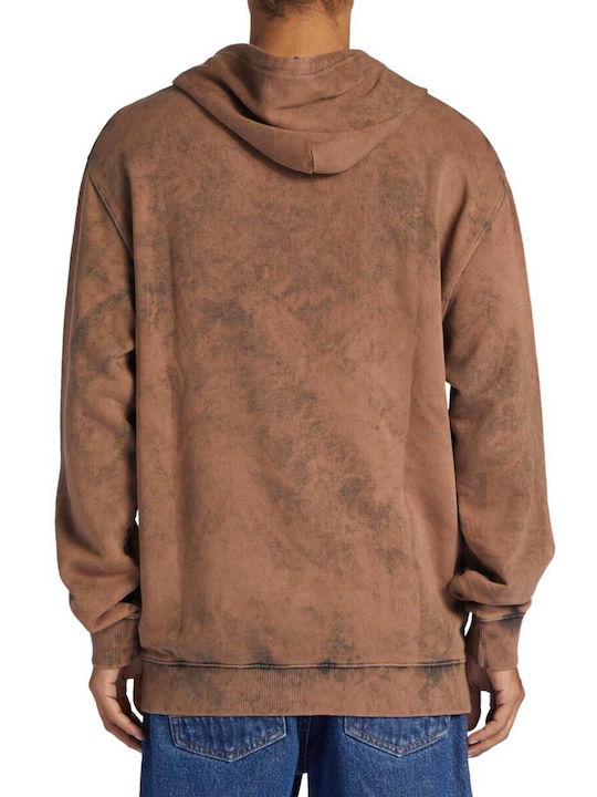 DC Men's Sweatshirt with Hood Brown