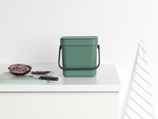 Brabantia Sort&Go Πλαστικό Καλαθάκι Μπάνιου 3lt Πράσινο