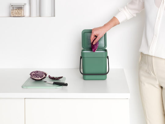 Brabantia Sort&Go Πλαστικό Καλαθάκι Μπάνιου 3lt Πράσινο