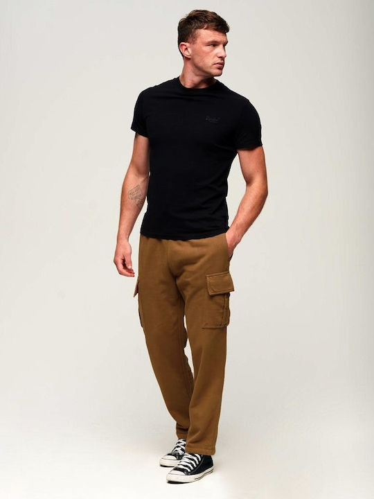 D2 Ovin Cargo Sweatpants with Elastic Brown