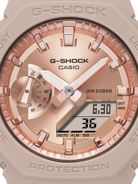 Casio G-shock Damen Uhr mit Rosa Kautschukarmband