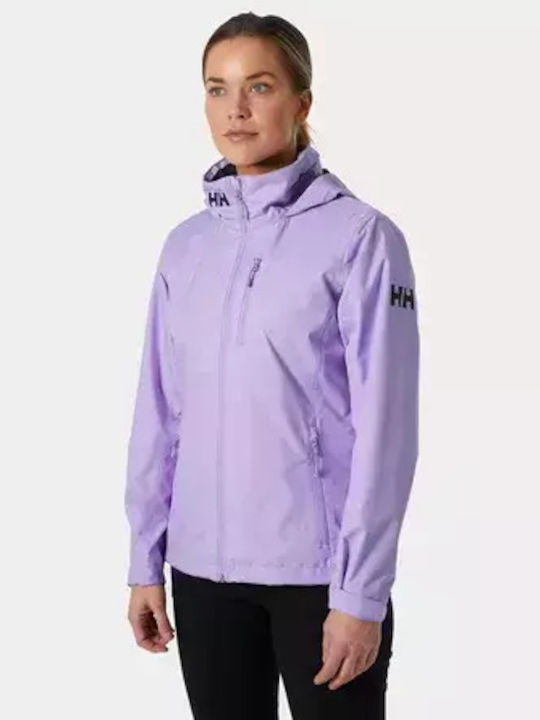 Helly Hansen Women's Short Puffer Jacket for Spring or Autumn with Hood Lilacc