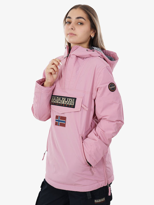 Rainforest Women's Short Puffer Jacket for Winter Pink