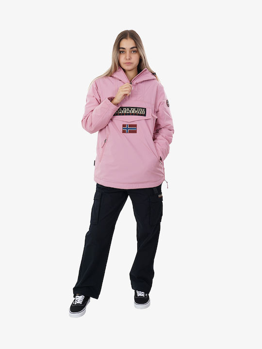 Rainforest Women's Short Puffer Jacket for Winter Pink