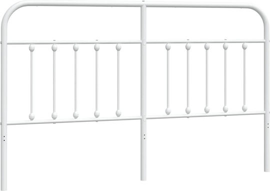 vidaXL Metallic White Bed Headboard 187x100cm
