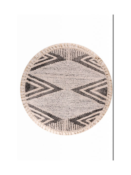 Tzikas Carpets Dolce 80273-195 Rug Round with Fringes Beige